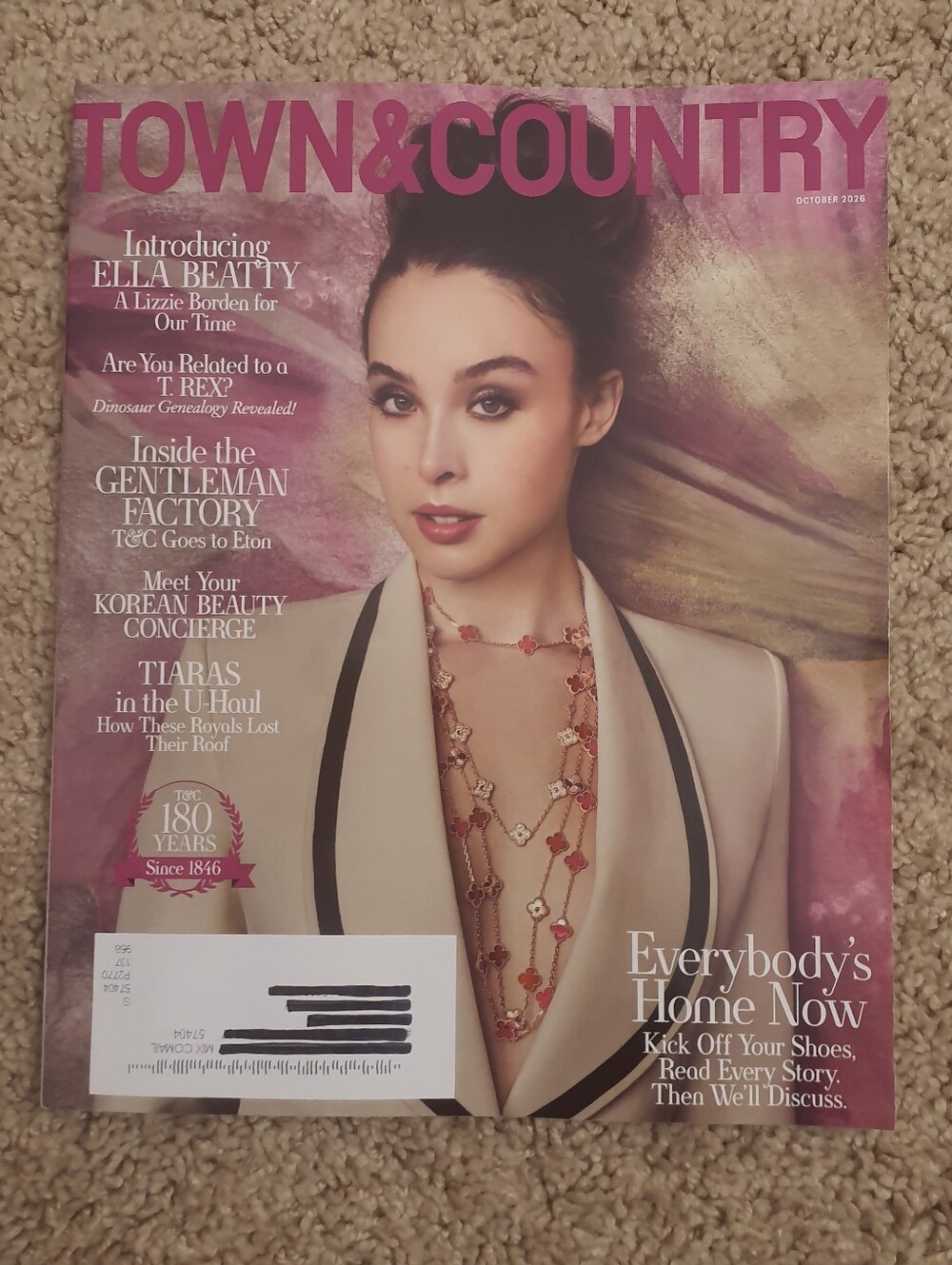 Town & Country Magazine October 2026 Issue Illustrated Fashion & Jewelry
